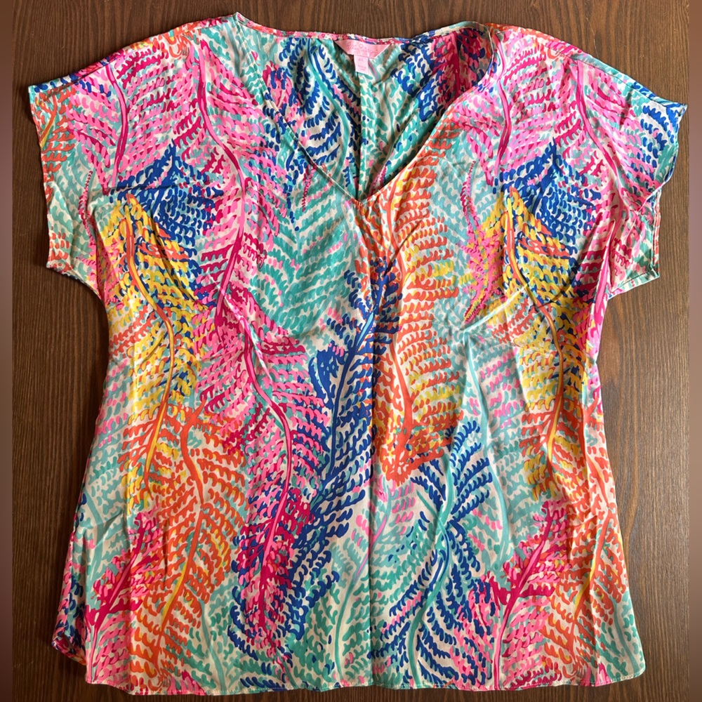 Lilly Pulitzer Asher Dolman Silk Top
